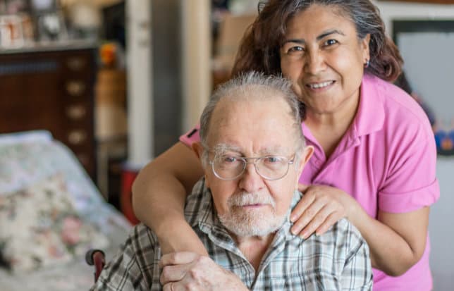 Senior Man with their Caregiver at Home